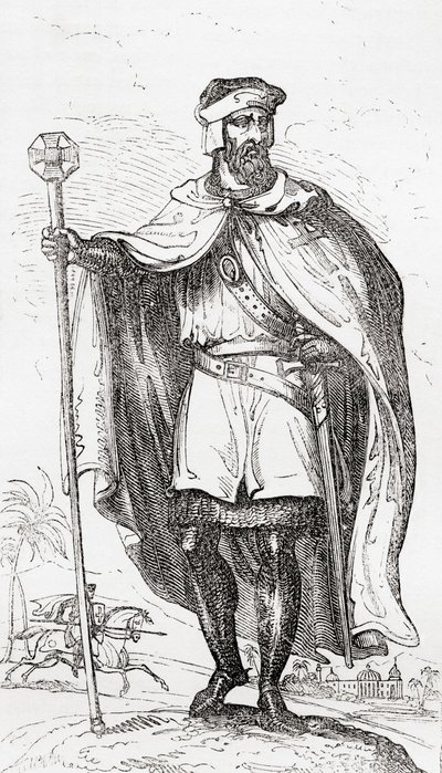 En tempelridder fra det gamle England: A Pictorial Museum, udgivet. 1847 af English School