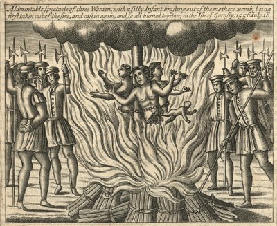 Et sørgeligt skue af tre kvinder (kobberstik) af English School