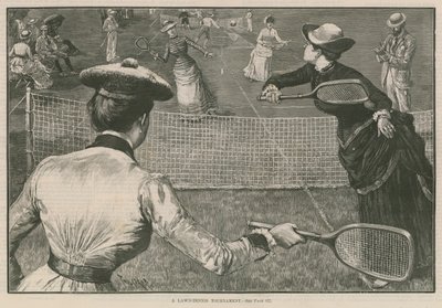 En tennisturnering på græsplænen af English School