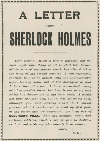 Et brev fra Sherlock Holmes af English School
