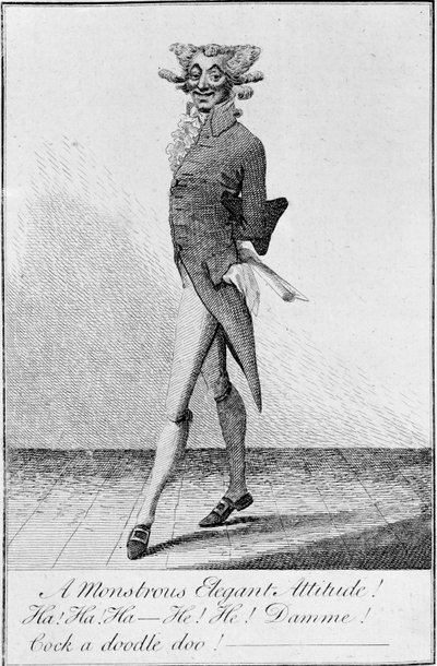 En monstrøs elegant attitude! 1790 (ætsning) af English School