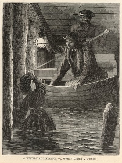 Et mysterium i Liverpool; En kvinde under en kaj af English School