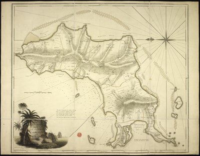 Et nyt og nøjagtigt kort over øen Carriacou i Vestindien af English School