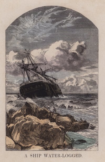 Et skib vandtæt (farvet gravering) af English School