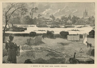 Eine Skizze des Bootsrennens von English School