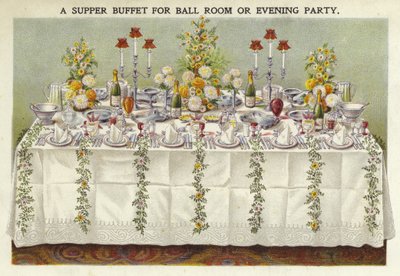 Ein Abendbuffet für Ballsaal oder Abendgesellschaft von English School