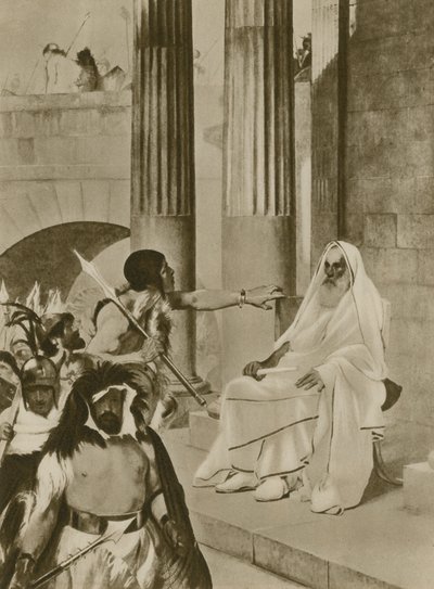 En tragisk scene i det antikke Rom (gravure) af English School