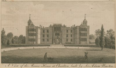Udsigt over herregården i Charlton, bygget af Sir Adam Newton af English School