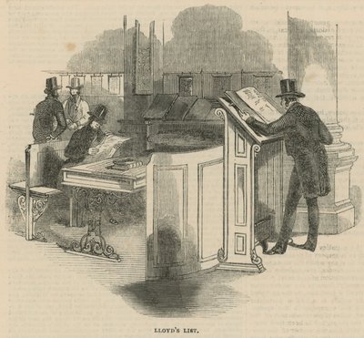 Et besøg i Lloyds - forsikringen af skibe: Lloyds List af English School