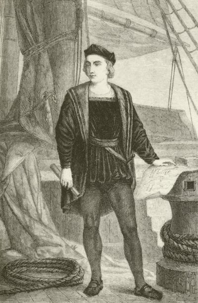 En ung Christopher Columbus (1451-1506), genoesisk opdagelsesrejsende af English School