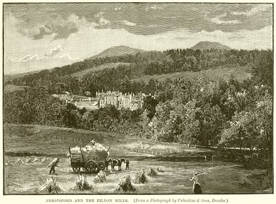 Abbotsford og Eildon Hills af English School