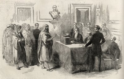 Abd-El-Kader Stemmer på det franske imperium - Illustration til The Illustrated London News, 4. december 1852. af English School