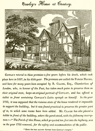 Abraham Cowleys hus ved Chertsey af English School
