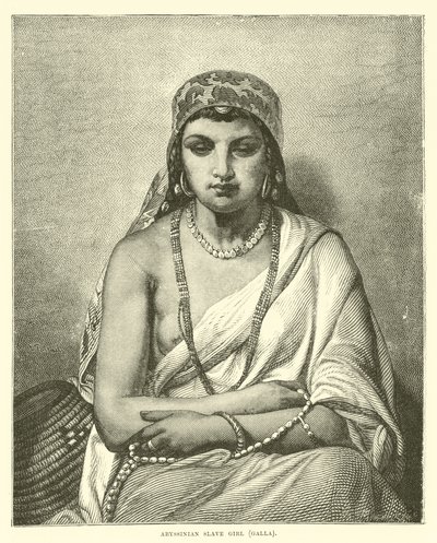 Abyssinian slave girl, Galladani af English School