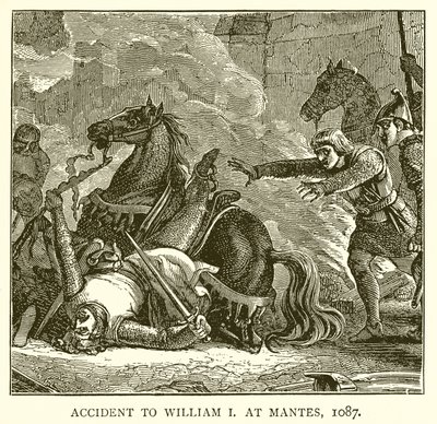 Uheld med William I i Mantes, 1087 af English School