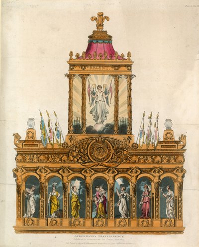 Ackermans Transparency, udstillet til minde om freden, juni 1814 af English School