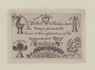 Acroamatic Belt, billet til tre applikationer af English School