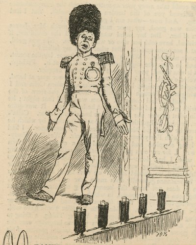 Schauspieler als Soldat auf der Bühne von English School