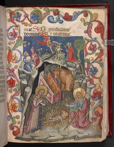 Tilføje. 17466, f.34r Fødselen af English School