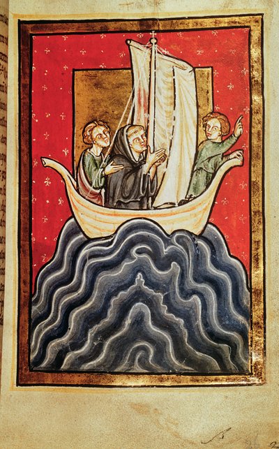 Tilføj 39943 f.2b St. Cuthbert og to af brødrene, der vender tilbage fra pikternes land, fra 