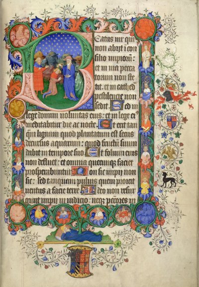 Tilføje. 42131 fol.73 Salme 1, begyndende med initial 