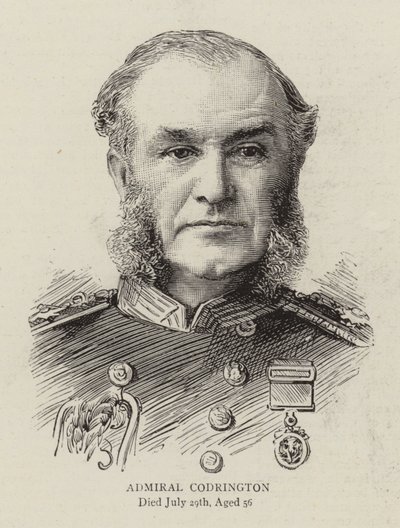 Admiral Codrington (gravering) af English School
