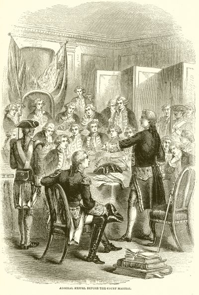 Admiral Keppel for krigsretten af English School