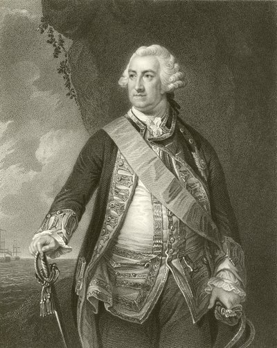 Admiral Lord Hawke af English School