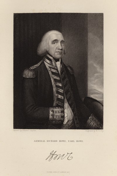 Admiral Richard Howe af English School