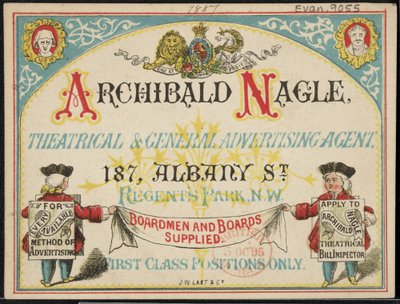 Annonce for Archibald Neagle, reklameagent af English School