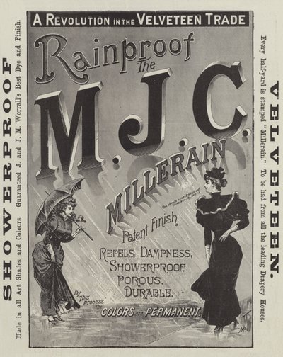 Annonce, M J C Millerain (gravering) af English School