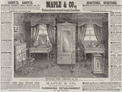 Annonce, Maple and Company (gravering) af English School