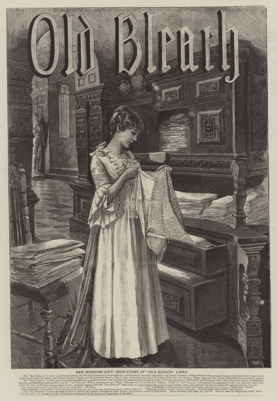 Annonce, Old Bleach (gravering) af English School