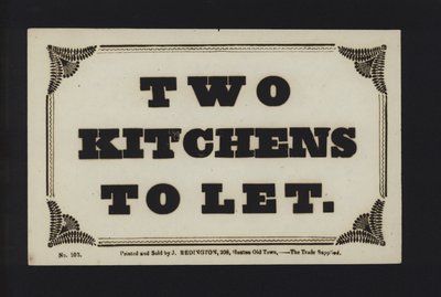 Annonce: To køkkener til leje (type) af English School