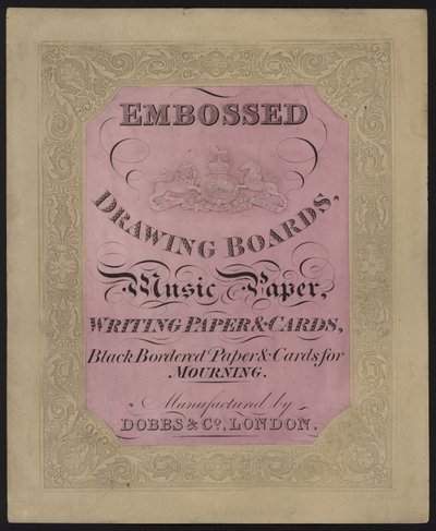Annonce for Dobbs & Co papir og kort af English School