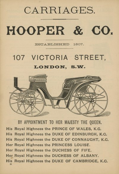Annonce for Hooper & Co vogne af English School