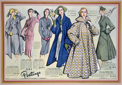 Annonce for Pontings Spring Collection, 1950