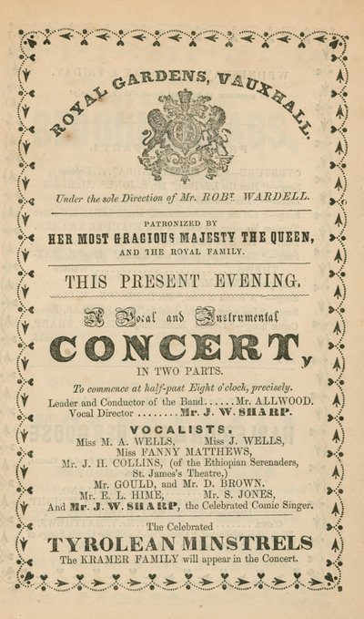 Annonce for Vauxhall Gardens, London af English School