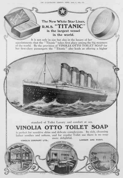 Annonce for Vinolia Otto toiletsæbe, som blev brugt på 