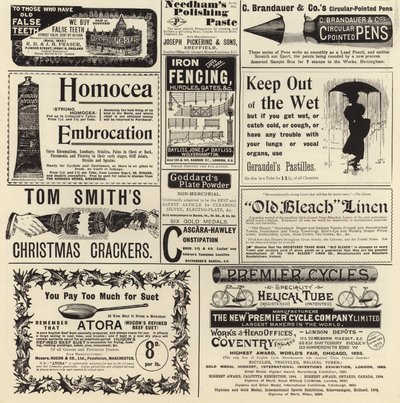 Annoncer spredte sig fra The Graphic Christmas Number 1897 af English School