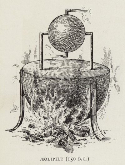 Aeolipile (150 f.Kr.) (litho) af English School