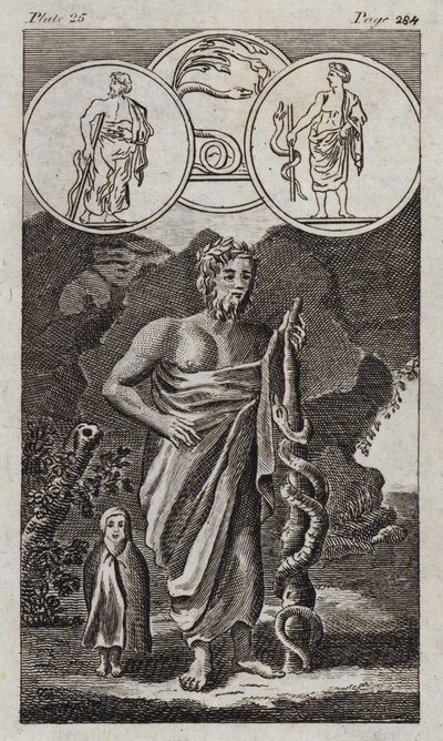 Aesculapius (gravering) af English School