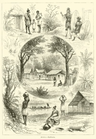 Afrika, Kaffraria (gravering) af English School