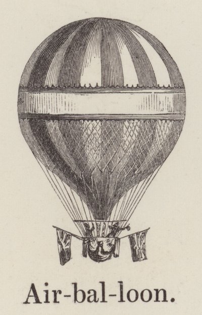 Luftballon (indgravering) af English School
