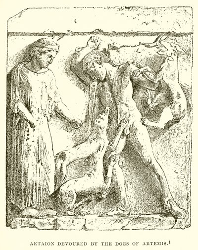 Aktaion fortæret af Artemis hunde af English School