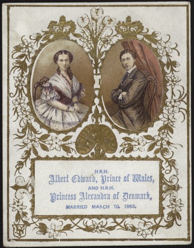 Albert Edward, Prins af Wales, og Prinsesse Alexandra af Danmark af English School