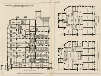 Albert Hall Mansions, South Kensington af English School