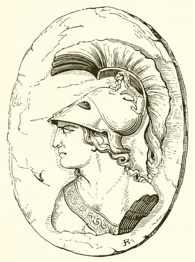 Alkibiades, fra en antik skulptur (kobberstik) af English School