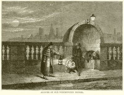 Alkover af Old Westminster Bridge af English School