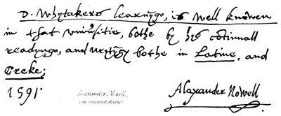 Alexander Nowell, (en eminent guddommelig) af English School